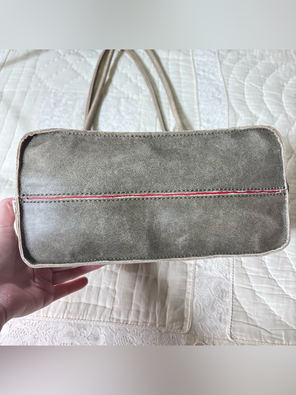 Hammitt | Leather Oliver Tote Bag Purse | Pewter with Silver Hardware - Picture 3 of 16